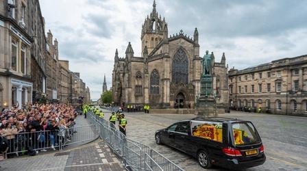 Video thumbnail: PBS NewsHour News Wrap: Queen Elizabeth II lies in state in Edinburgh