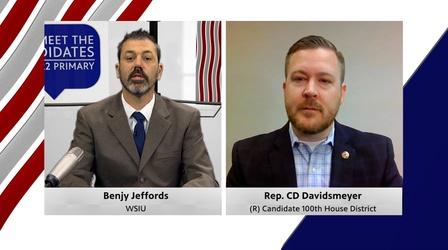 Video thumbnail: Meet the Candidates 100th Illinois House District Primary Republican Candidates