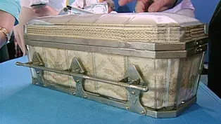 Appraisal: Miniature Glass Casket Sample, ca. 1925