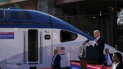 Biden highlights infrastructure spending in Baltimore