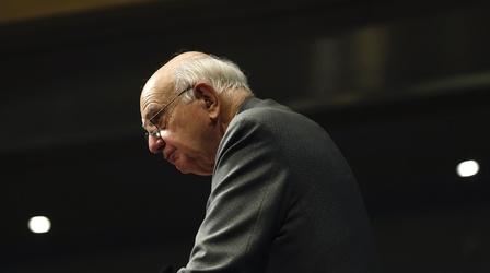 Video thumbnail: PBS NewsHour Remembering former Fed chair and economic giant Paul Volcker