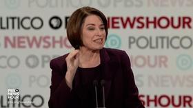 Video thumbnail: PBS NewsHour Klobuchar "I've never even been to a wine cave."