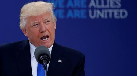 Video thumbnail: PBS NewsHour Trump calls out NATO allies on unpaid dues