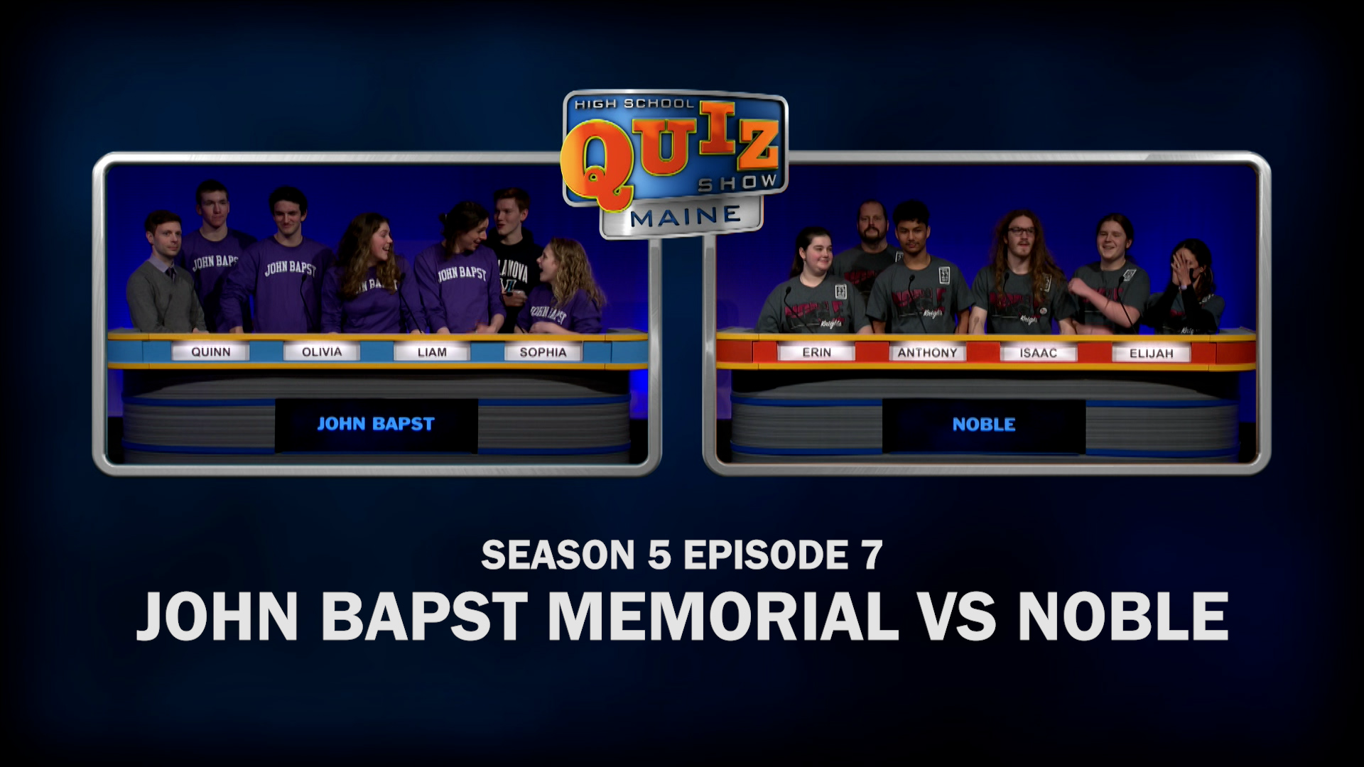 High School Quiz Show Maine John Bapst vs