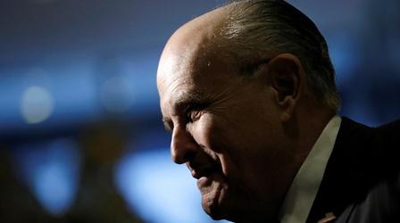 Video thumbnail: PBS NewsHour Rudy Giuliani's claims conflict with past Trump statements