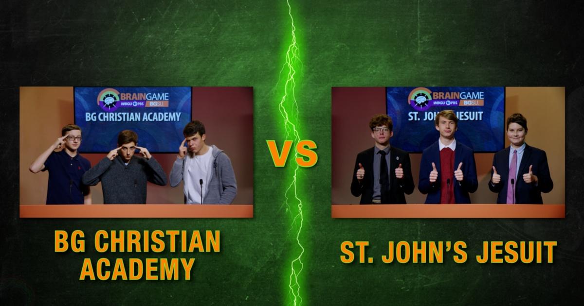 BGSU Brain Game | BG Christian Academy vs St John's Jesuit | Season ...