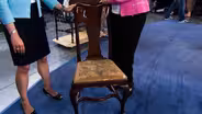Appraisal: Walnut Chair with Crewel Seat, ca. 1720