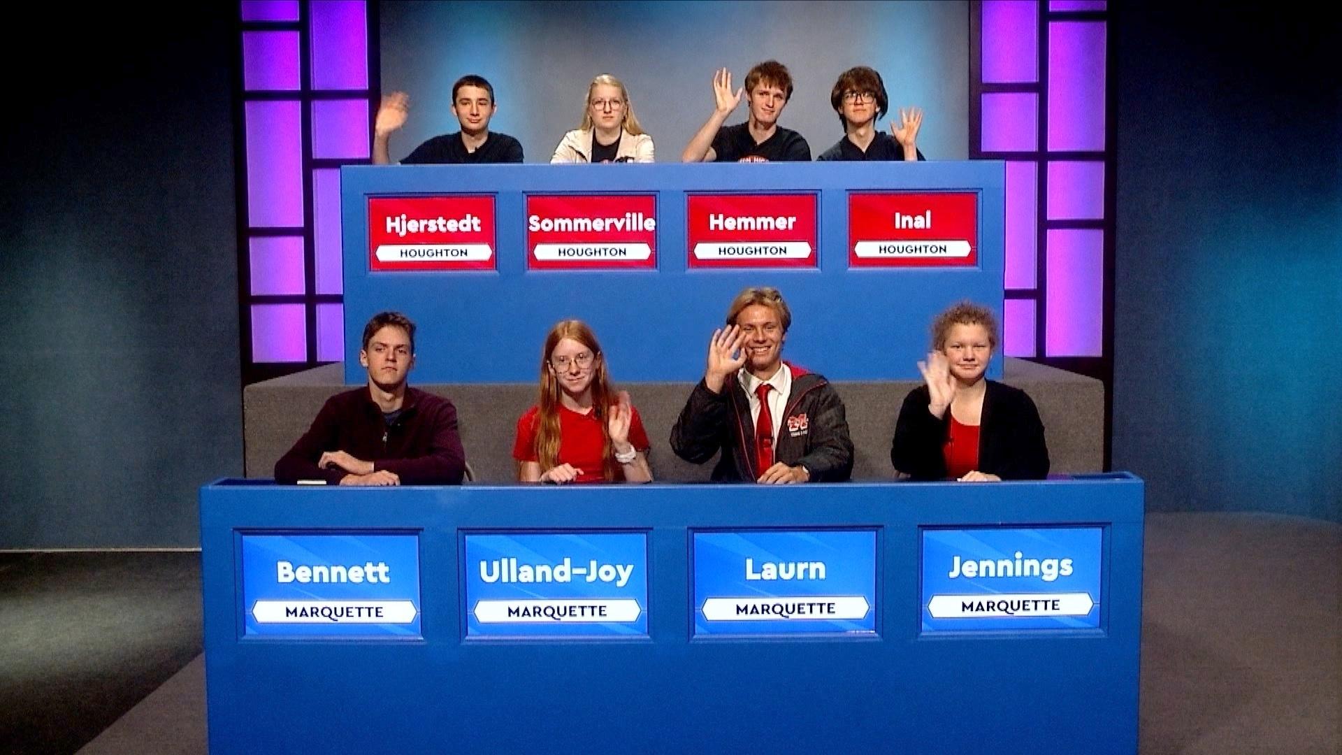 Houghton meets Marquette in this preliminary round of WNMU-TV's quiz tournament.