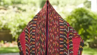 Appraisal: Tekke Embroidered Silk Chyrpy, ca. 1900
