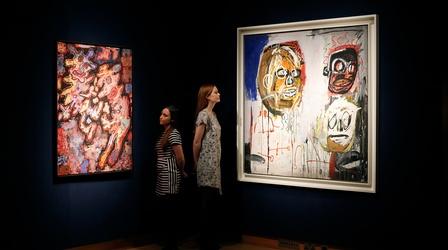 Video thumbnail: PBS NewsHour With East Village exhibition, Basquiat's art comes home