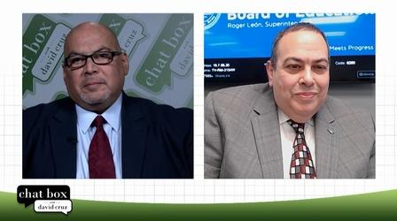 Video thumbnail: Chat Box with David Cruz Newark Schools Supt. Roger León on his Contract Controversy