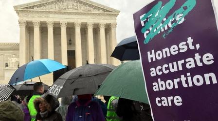 Video thumbnail: PBS NewsHour Calif. law on crisis pregnancy centers tested at high court