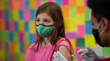 Video thumbnail: PBS NewsHour New Wrap: CDC backs Pfizer COVID boosters for ages 5 to 11