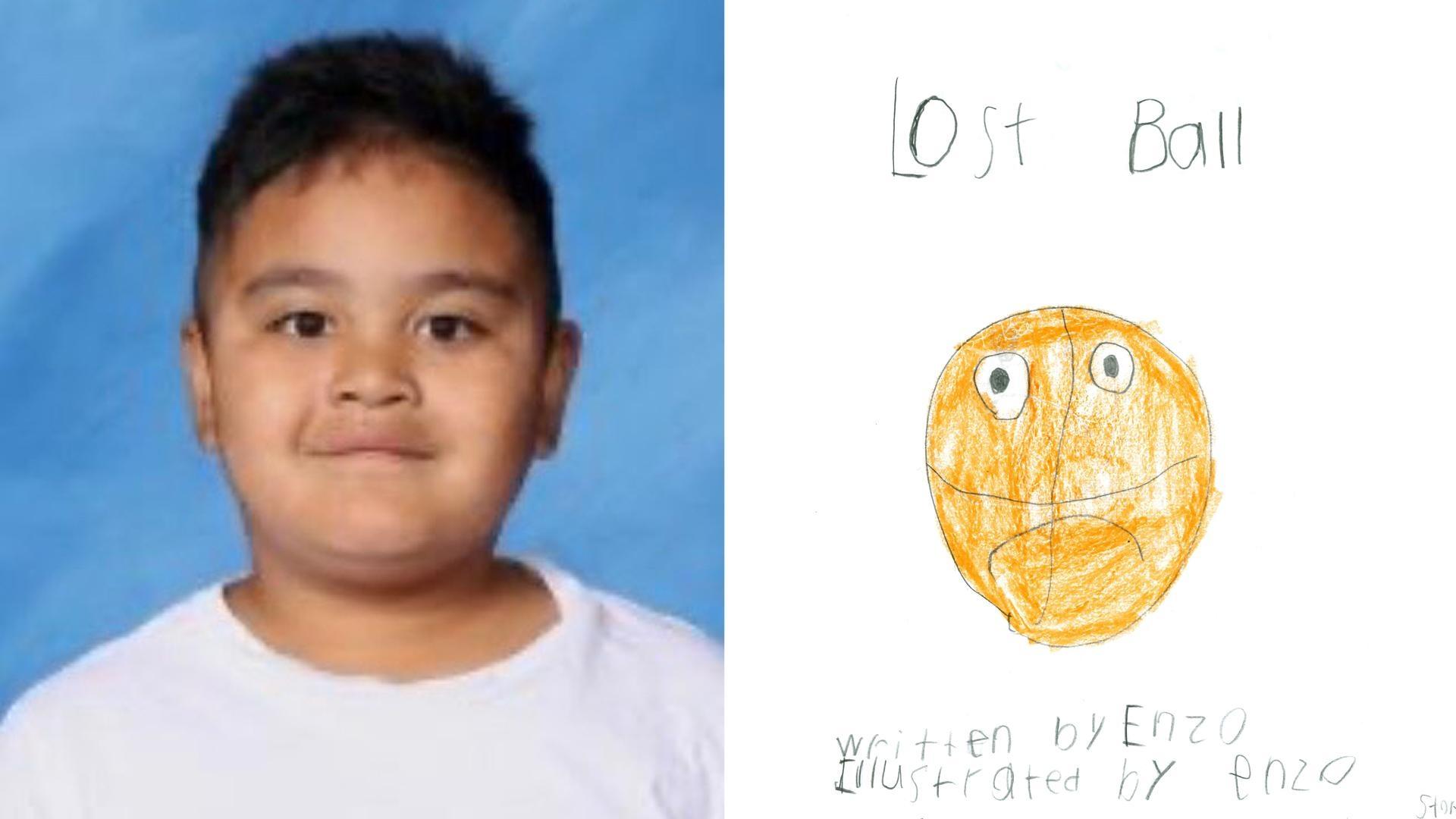3rd place in the First Grade level: “Lost Ball” by Enzo, JWood Raw Elementary
