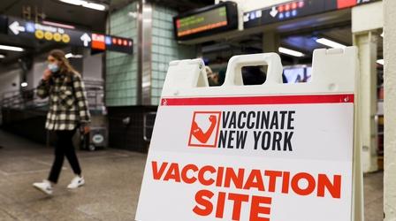 Video thumbnail: PBS NewsHour News Wrap: New York lifting private sector vaccine mandate