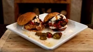 Chicken Sandwiches with Ice Cream