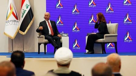 Video thumbnail: PBS NewsHour News Wrap: Iraqi president objects to Trump's Iran comments