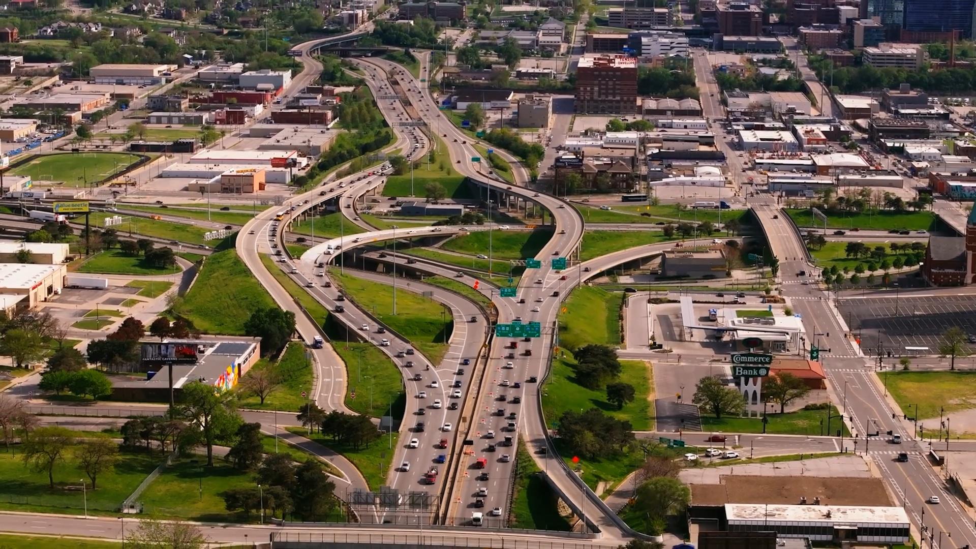 Aerial view of 71 Hwy in Kansas City
