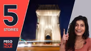 Arc de Triomphe artwork, recycled bricks |5 STORIES