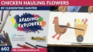 PK-TK-602: Chicken Hauling Flowers by Clementine Hunter