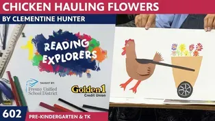 PK-TK-602: Chicken Hauling Flowers by Clementine Hunter