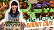Vegetable Garden Carrot Cake (with Marzipan Decorations!)