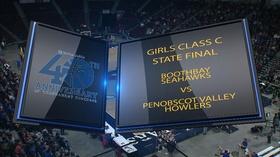 Video thumbnail: Maine High School Basketball Tournament Boothbay vs. Penobscot Valley Girls Class C 2019 State Final