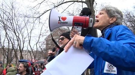 Video thumbnail: NJ Spotlight News Rutgers workers rally for fair contract, conditions