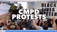 Police and Protestors in Charlotte