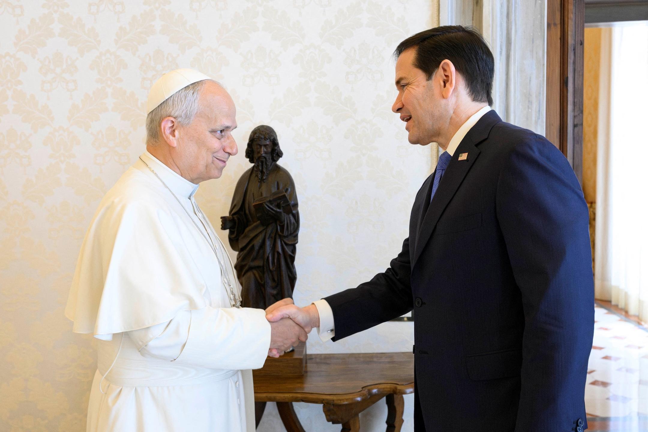Rubio attempts to mend relations with Pope Leo in Vatican meeting after Trump’s criticisms