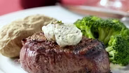 Grilled Steak with Bacon and Bleu Cheese Maitre ‘D Butter