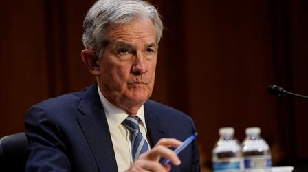 Video thumbnail: PBS NewsHour News Wrap: Fed Chair Powell defends interest rate hikes