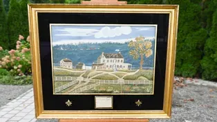 Appraisal: American Pictorial Needlework, ca. 1822