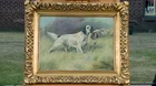 Appraisal: Gustav Muss-Arnolt Hunting Dogs Oil, ca. 1900