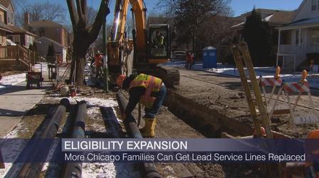 Video thumbnail: Chicago Tonight City Expands Eligibility for Lead Service Line Program