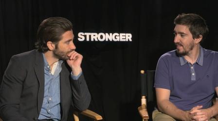 Video thumbnail: Flicks Jake Gyllenhaal and Jeff Bauman for "Stronger"