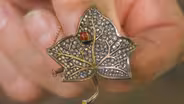 Appraisal: Diamond & Gold Maple Leaf Pin, ca. 1920