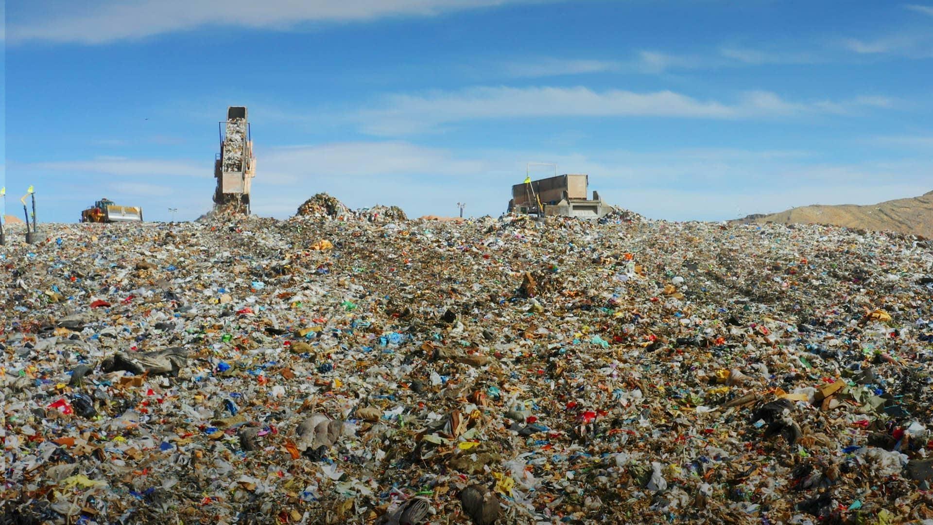 overview of a landfill