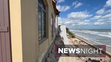 Video thumbnail: NewsNight Coastal cleanup in the wake of Hurricane Nicole.