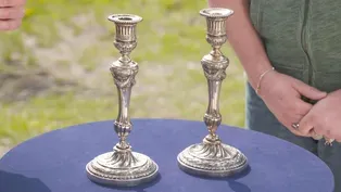 Appraisal: Jean François Veyrat Silver Candlesticks