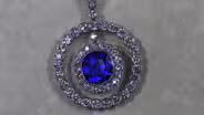 Appraisal: Kashmir Sapphire & Diamond Pendant, ca. 1935