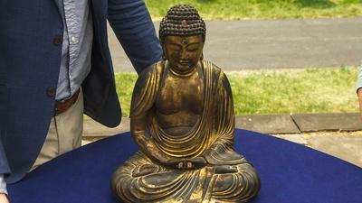 Appraisal: Early 18th C. Japanese Gilt-wood Buddha