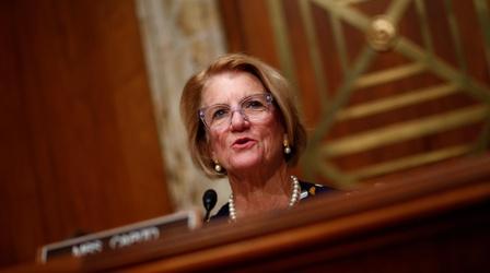 Video thumbnail: PBS NewsHour Sen. Capito: Biden left GOP 'in the dust' on infrastructure