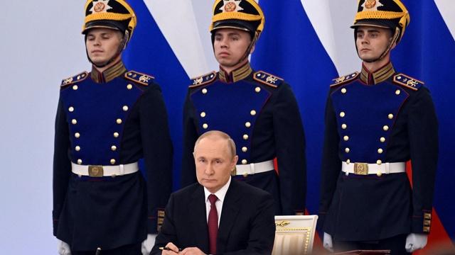 Putin vows to defend illegally seized regions in Ukraine