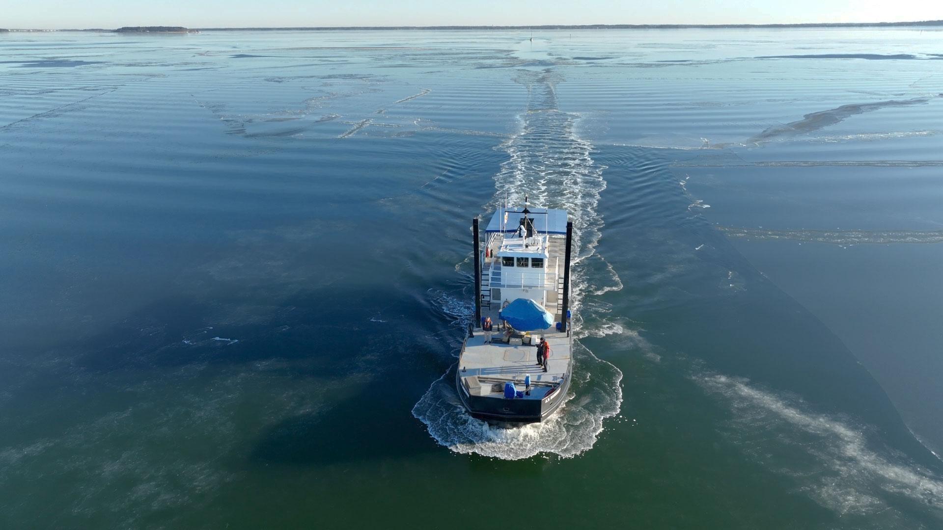 Ride along on a Chesapeake icebreaker; the wildlife of Poplar Island; falconry and raptor rescues.
