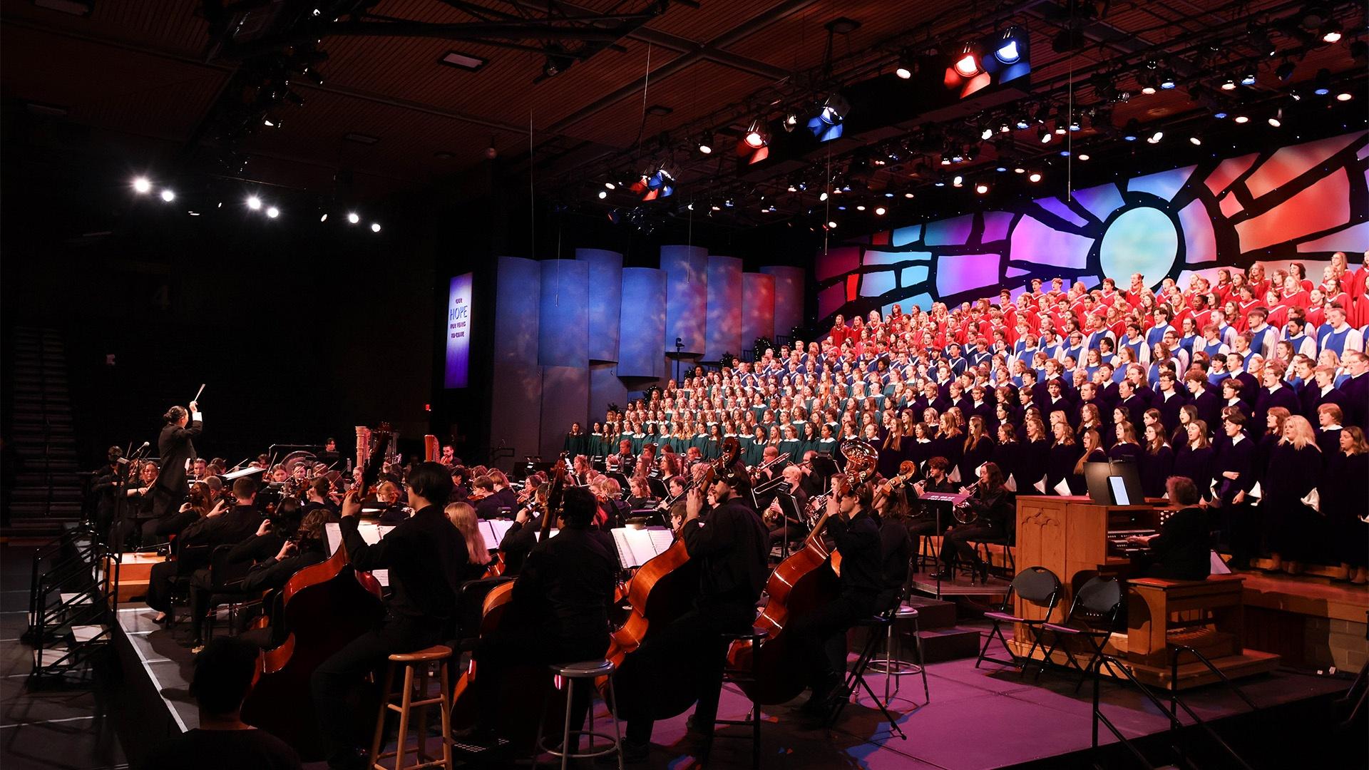 Music for the Christmas season featuring the Choirs and Orchestra of St. Olaf College.