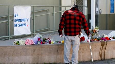 Video thumbnail: PBS NewsHour News Wrap: California mass shooting suspect appears in court