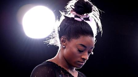 Video thumbnail: PBS NewsHour Simone Biles and the aspirations, struggles of Black America