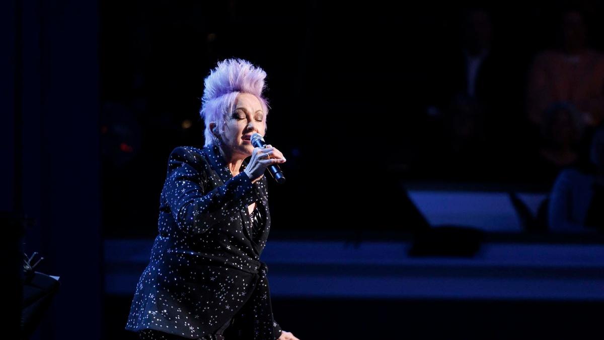 Cyndi Lauper's Iconic Blue Hair - wide 10