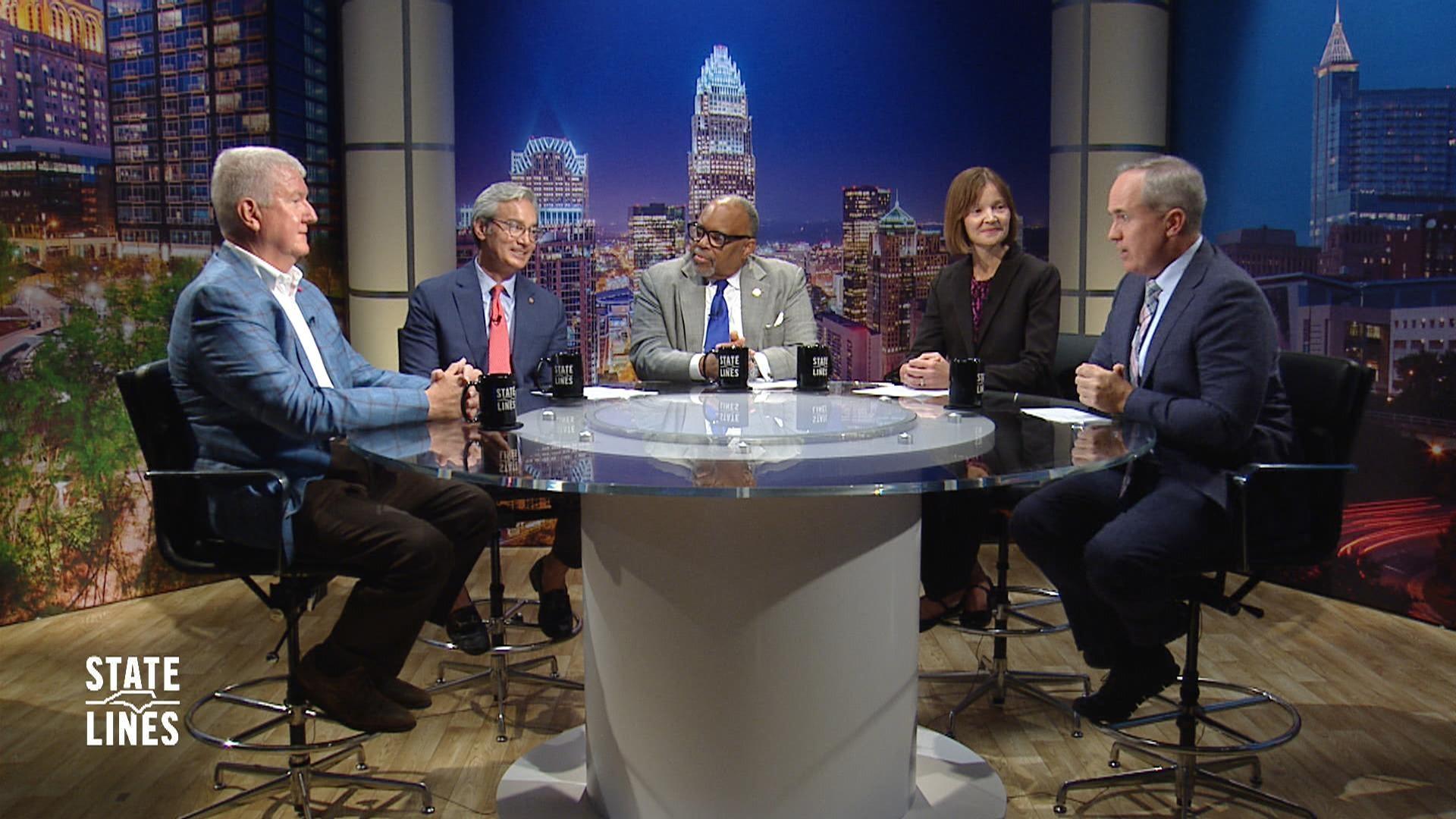 Host of State Lines, Kelly McCullen and panelists.